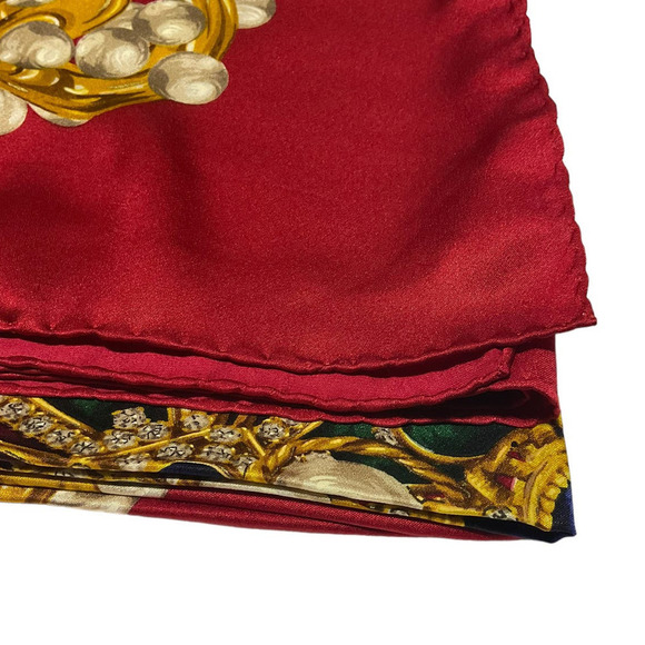 Chanel Iconic 54” Silk Shawl Jewel Camellia Motif Multicolor Large Scarf Wrap - Picture 6 of 15